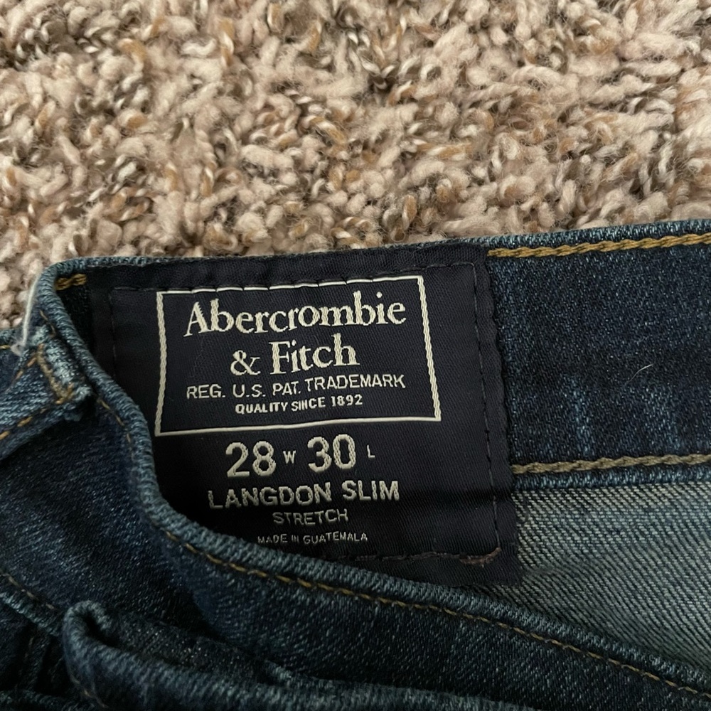 Mens slim jeans from Abercrombie and Fitch, size 28x30.